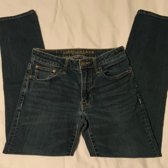 American Eagle ‘Extreme Flex’ Slim Straight Mid-Rise Blue Jeans (29x28.5) - Picture 2 of 10